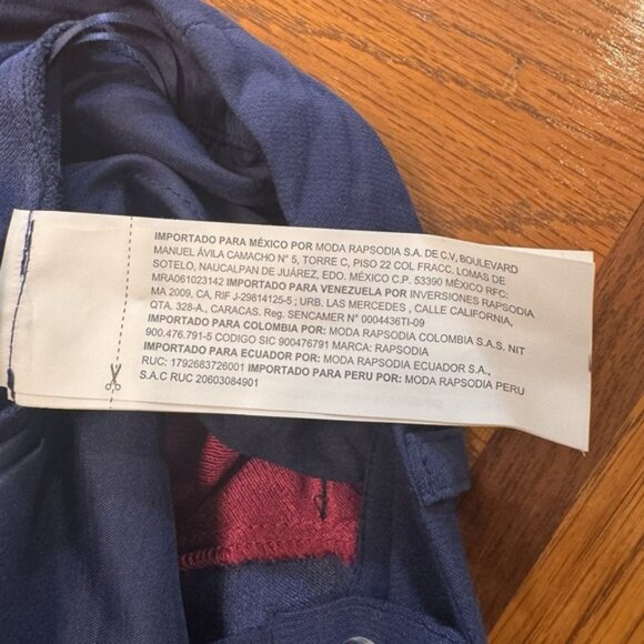 Rapsodia Womens High Wiasted Super Wide Leg Pants Trousers Red White Blue Size S - Picture 12 of 13